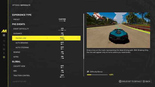 desactiva la línea de conducción si aspiras al 1.er lugar en la Gran Carrera en The Crew Motorsport