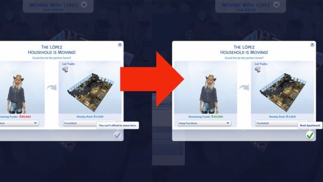 Cambios en los trucos inmobiliarios gratuitos de Sims 4