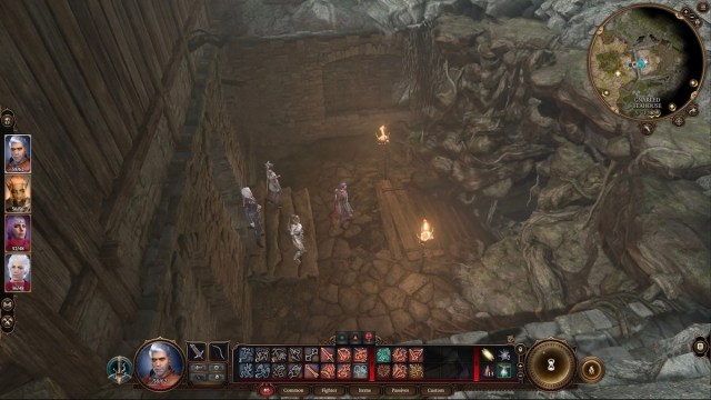 Una escalera a la que el jugador debe acceder como parte de la misión Salvar a Mayrina en Baldur's Gate 3.