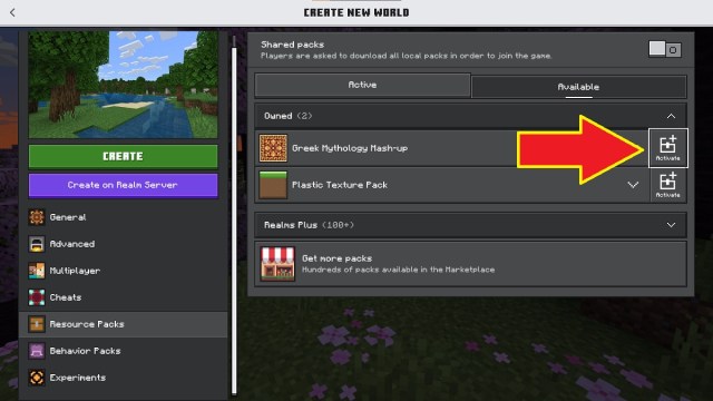 instalar un paquete de recursos en Minecraft Bedrock Edition