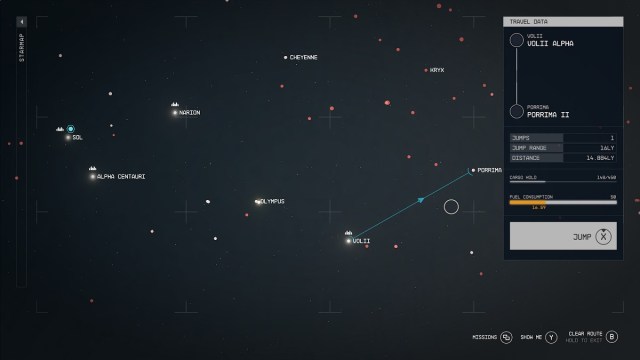 dónde encontrar el sistema Porrima en Starfield