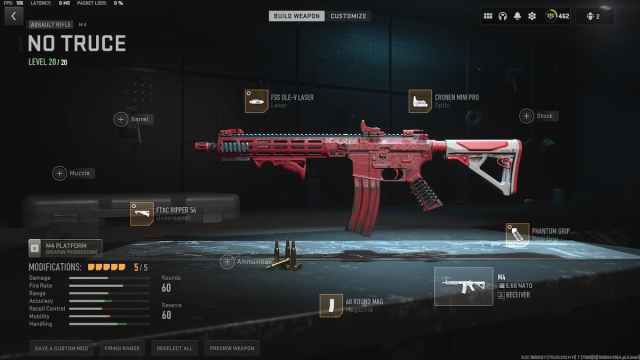 Selección de accesorios M4 Loadout MW2 Warzone 2