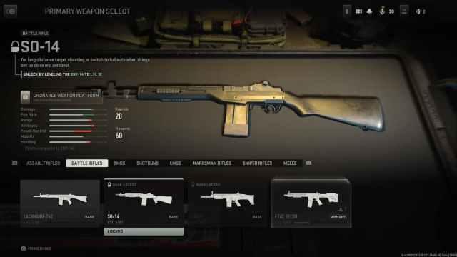 Rifle de combate SO-14 en Modern Warfare 2