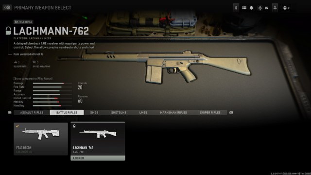 Rifle de combate Lachmann en Modern Warfare 2