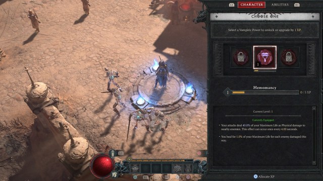 cómo desbloquear más poderes vampíricos diablo 4 temporada de sangre