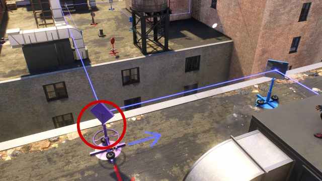 Solución de broma Senior Purple Mirror Blue Path en Marvel's Spider-Man 2