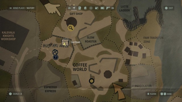 El escondite de culto de Coffee World Well en la ubicación de Alan Wake 2