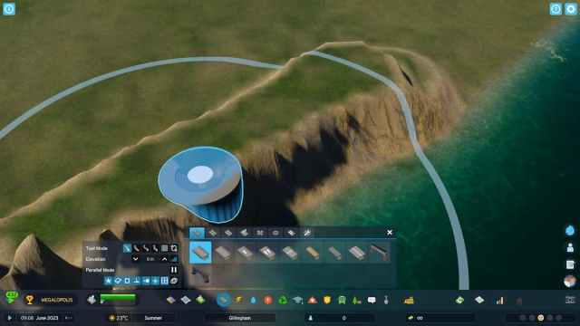 Plataforma en la carretera en Cities Skylines 2