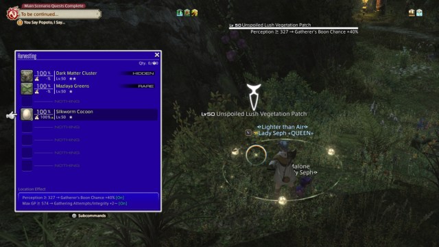 Final Fantasy 14 dónde encontrar capullos de gusanos de seda