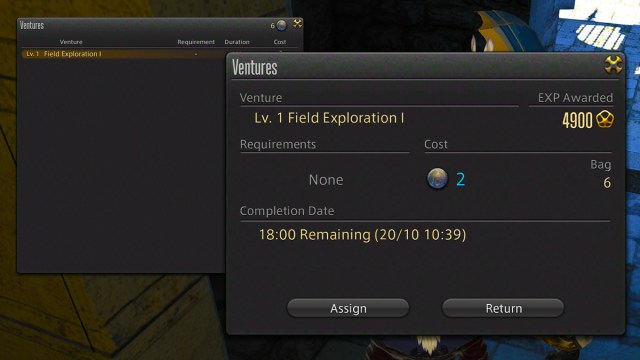 Retainer Ventures dans Final Fantasy 14