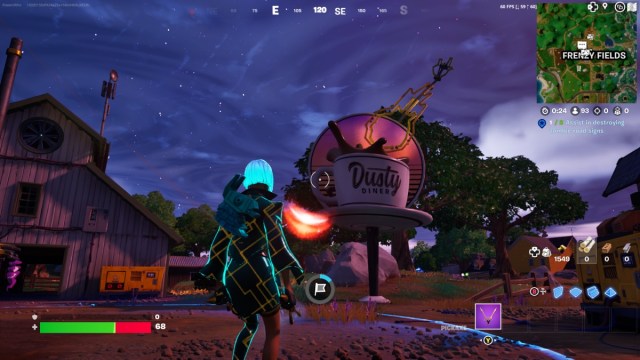 Dusty Divot Cafe Fortnite Capítulo 1 Mapa antiguo