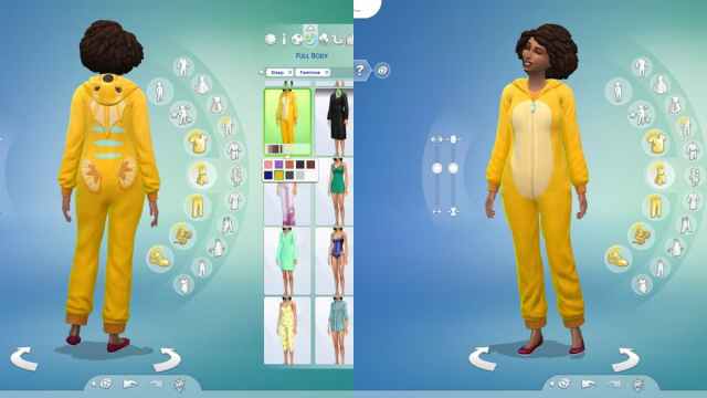 Mono amarillo en Los Sims 4