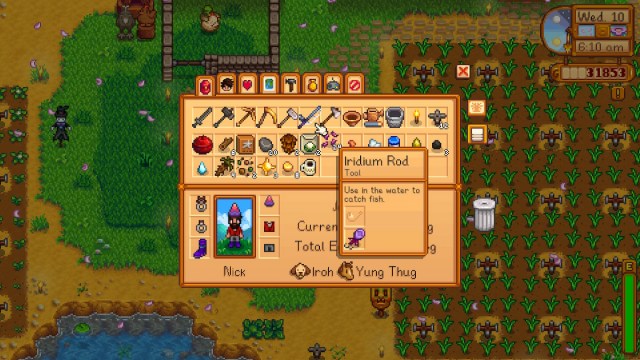 Pesca en Stardew Valley Cómo colocar una caña de pescar en el cebo