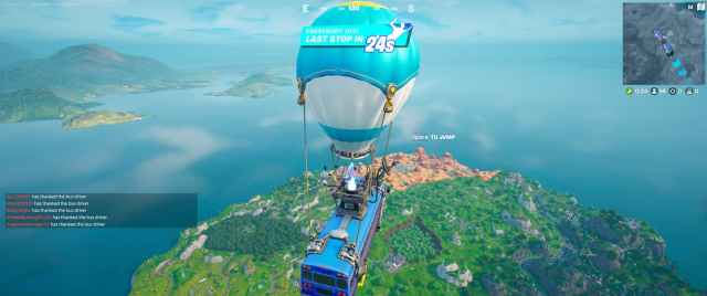 agradecer al conductor del autobús en Fortnite og