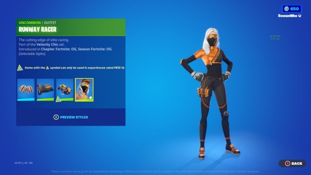 Paquete de carreras de pistas de skins gratis de Fortnite