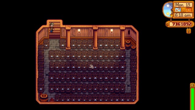 Envejecimiento de Pale Ale en Stardew Valley.