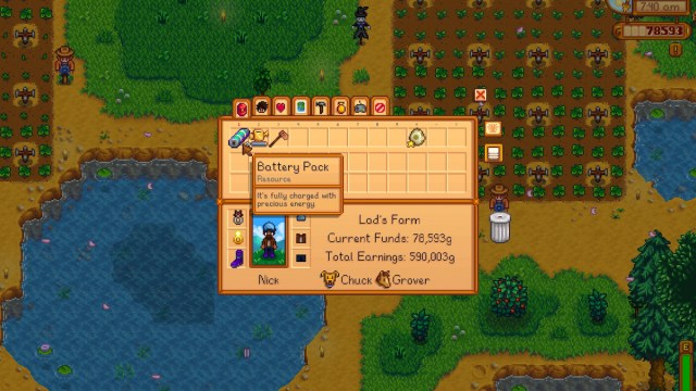 Batería de Stardew Valley