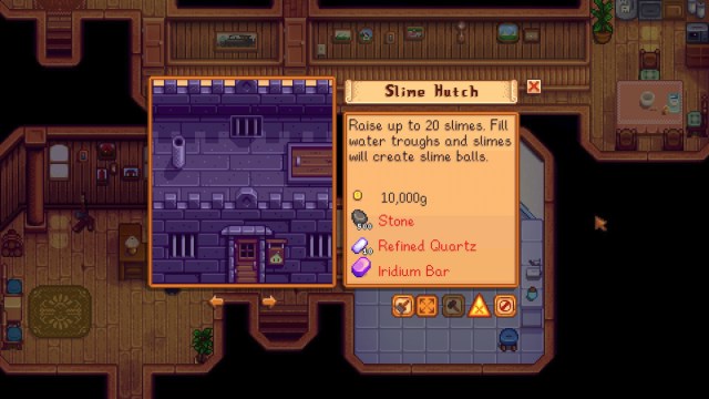 Carpintería Robin de Stardew Valley Slime Hutch