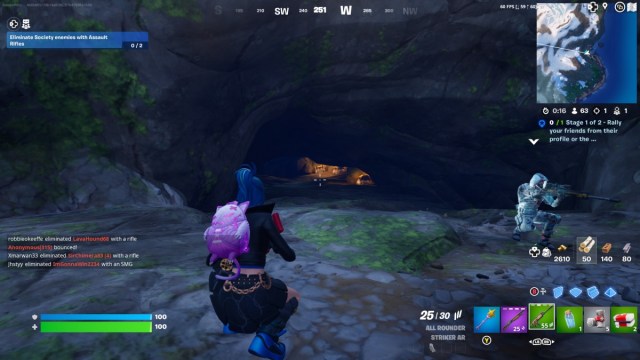 cueva secreta coral amigos fortnite