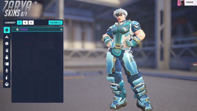 Le skin Gelé de Zarya dans OW2.