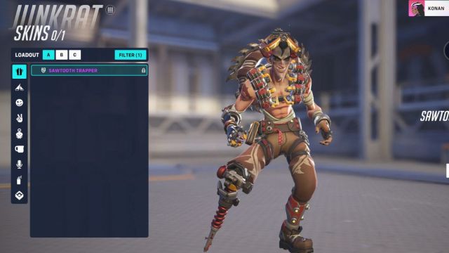 Skin de trappeur en dents de scie de Junkrat dans OW2.