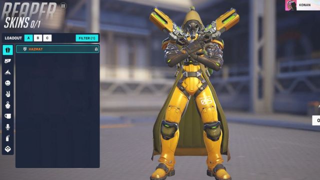 Skin Hazmat de Reaper dans OW2.