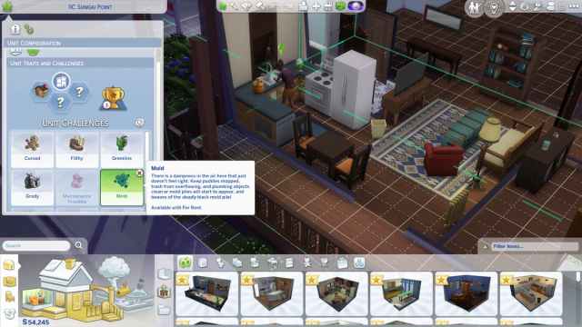 Desactivar moho en Sims 4 en alquiler