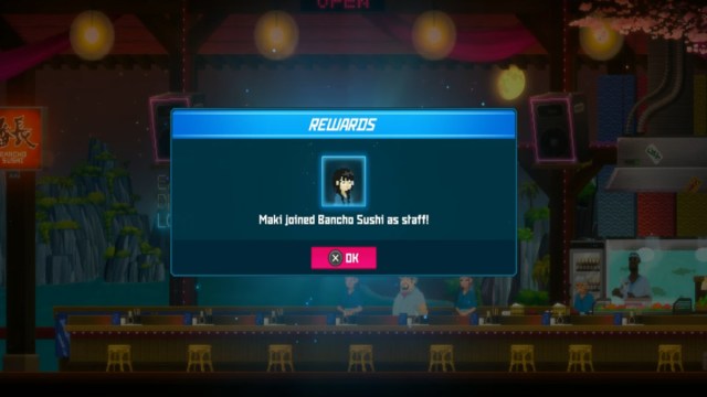 Dave the Dive, cómo hacer que Maki forme parte del staff