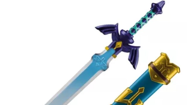 Una versión de juguete de la Master Sword de The Legend of Zelda