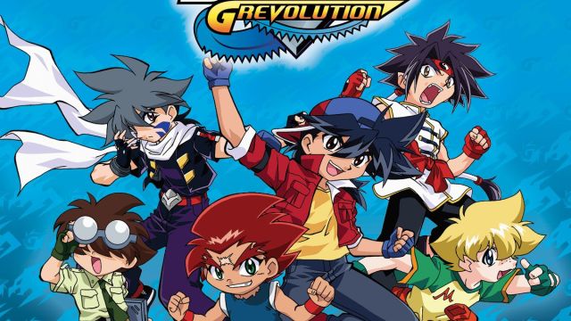 Ilustración promocional de Beyblade G Revolution