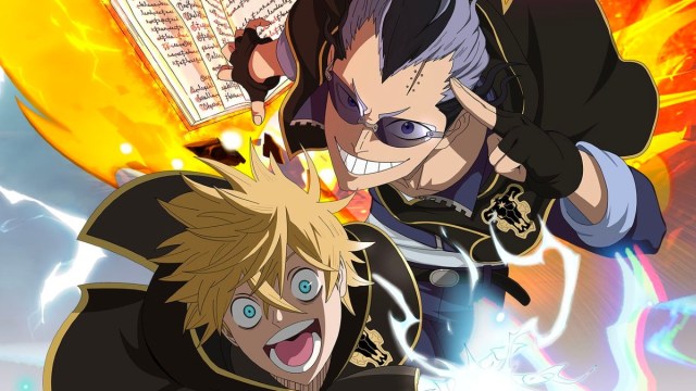 Dos personajes de anime en duelo en Black Clover M.