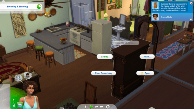 husmeando en la casa del vecino Los Sims 4 en alquiler