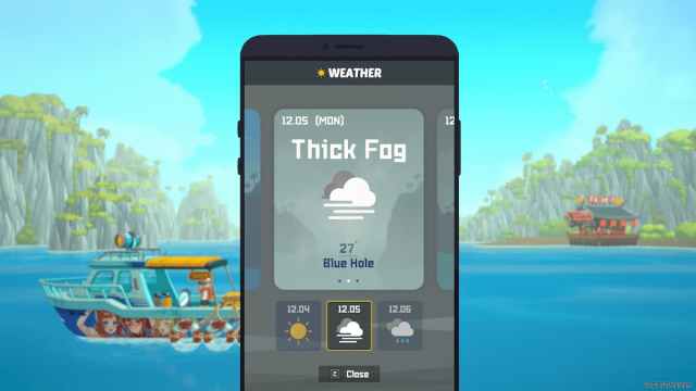 Clima de niebla espesa en Dave the Diver