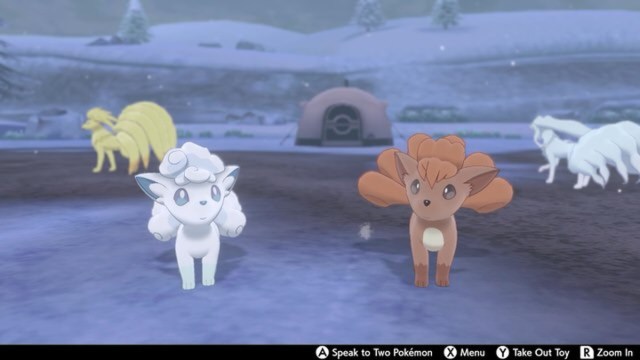 Una variedad de variantes de Eevee en Pokémon Home.