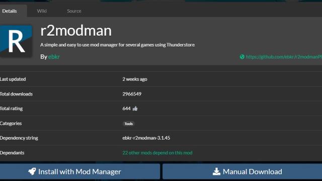 descargar r2modman