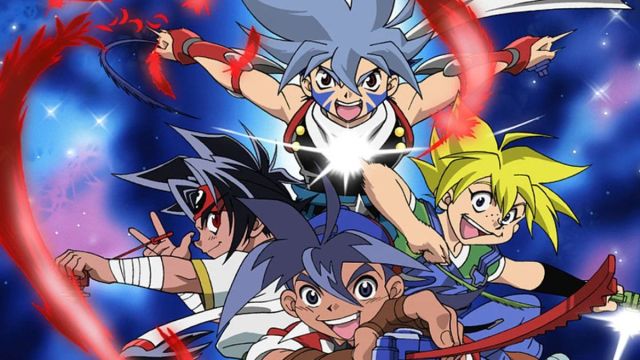 Ilustración promocional de Beyblade.