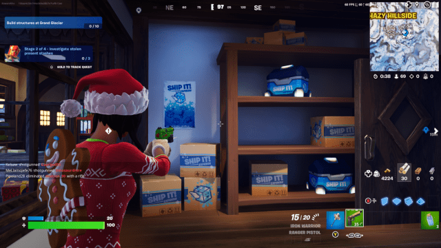 Envíalo express en Fortnite Winterfest