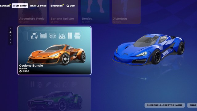 Tienda de artículos de Fortnite Rocket League