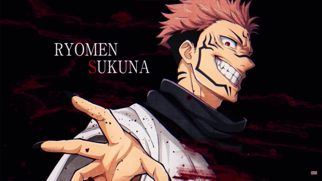 Carte d'introduction de Sukuna dans Jujutsu Kaisen Cursed Clash