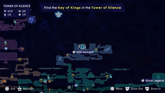 Ubicación del Moon Gatherer en la Torre del Silencio en Prince of Persia The Lost Crown (Cómo mejorar las pociones curativas)