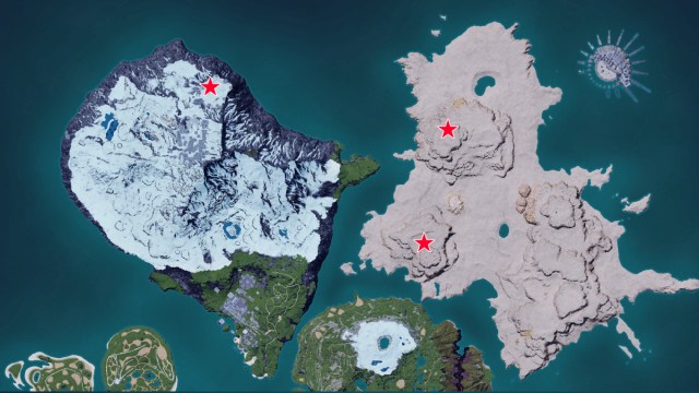 Ubicaciones de frutas de habilidad en el desierto y la tundra de Palworld