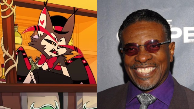 Collage de Keith David y Husk del Hotel Hazbin