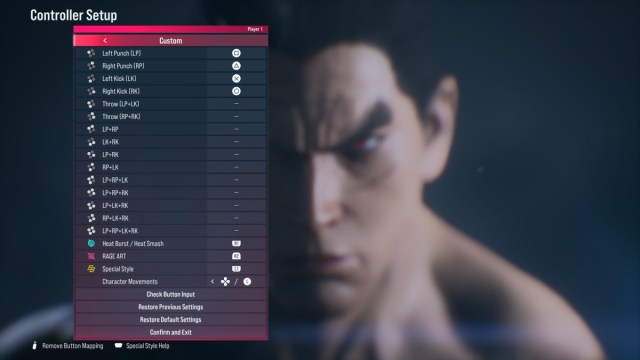 Configuración personalizada del controlador en Tekken 8