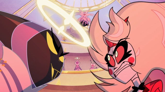 Charlie y Adam se miran en Hazbin Hotel (¿Cuándo saldrá el episodio 7 de Hazbin Hotel? Respuesta)