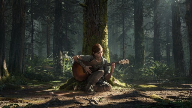 Ellie toca la guitarra en The Last of Us 2 Key Art