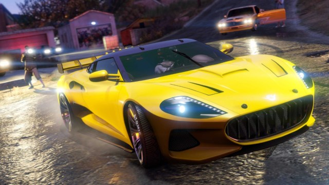 Un coche a punto de correr en GTA Online.