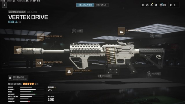 Equipamiento 556 Icarus LMG para Warzone