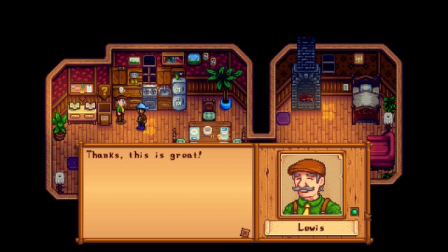 Al alcalde de Stardew Valley, Lewis, le gustó el regalo