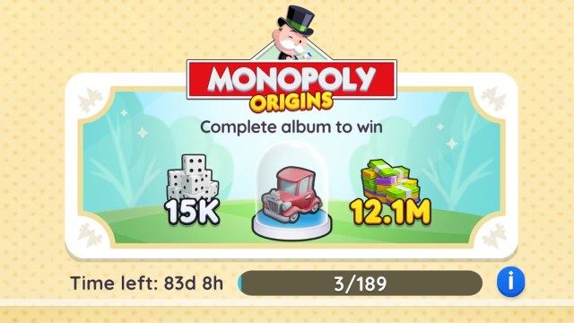 La lista de recompensas de Monopoly Origins en Monopoly GO.