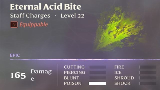 Carga del personal de Eternal Acid Bite en Enshrouded